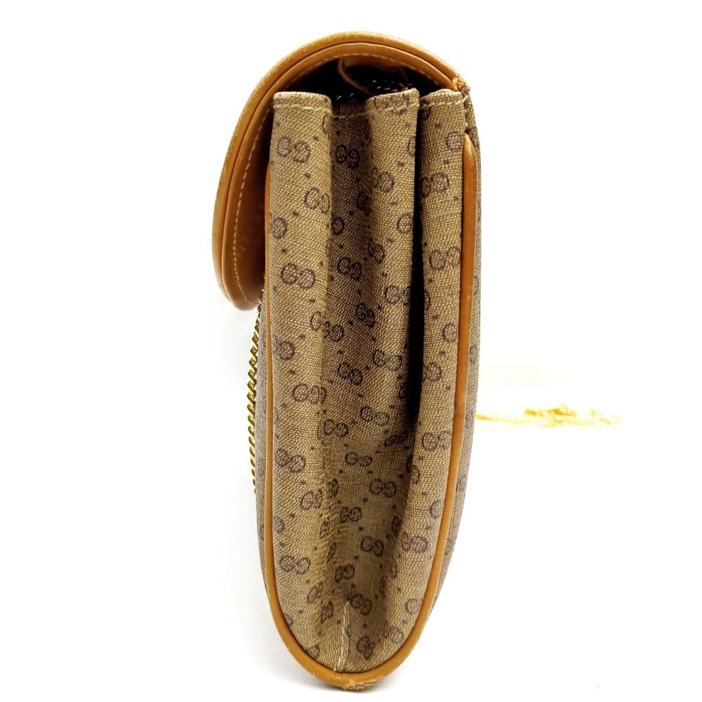 Vintage Gucci Shoulder Bag  Brown Coated Canvas Authentic - Picture 4 of 10